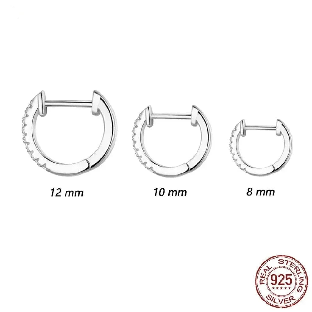 Stunning 925 Sterling Silver Small Hoop Earrings - Chic and Timeless