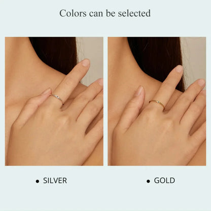 925 Sterling Silver Heart Wedding Band - Symbol of Love Stackable Promise Ring in 2 Colors (Size 5-10) - Rings