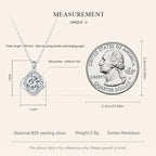 Lucky Clover 1ct Moissanite Sterling Silver Pendant Necklace Necklaces