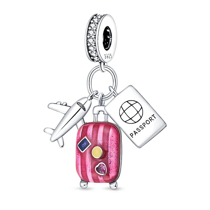 Lavender Dreams Sterling Silver Travel Charm - Charms