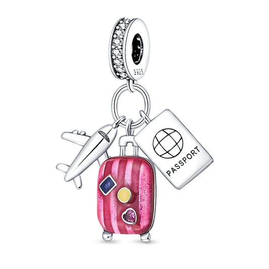 Lavender Dreams Sterling Silver Travel Charm - Charms