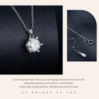 Stunning 1 Carat Moissanite Pendant Necklace | 925 Sterling Silver | Wedding & Bridal Fine Jewelry Necklaces