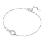 Chic 925 Sterling Silver Simple Ring Bracelet Fine Jewelry For Women Ideal Wedding Gift Bracelets