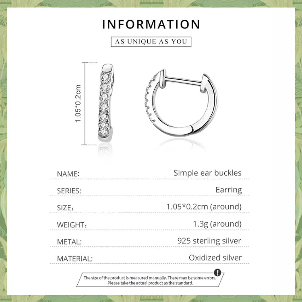 Stunning 925 Sterling Silver Small Hoop Earrings - Chic and Timeless