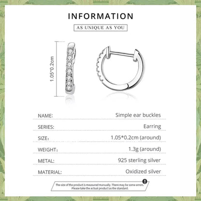 Stunning 925 Sterling Silver Small Hoop Earrings - Chic and Timeless
