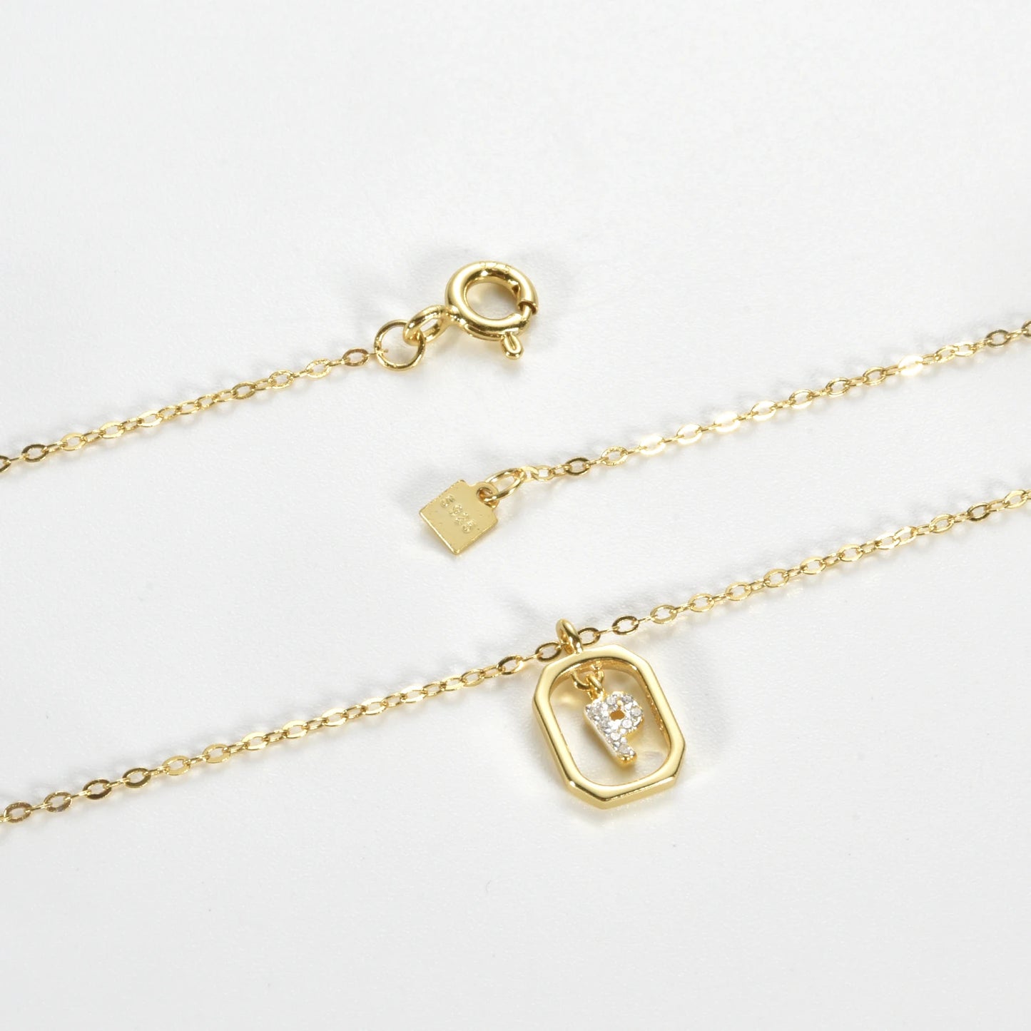 Personalized Initial Sterling Silver Pendant Necklace - Necklaces