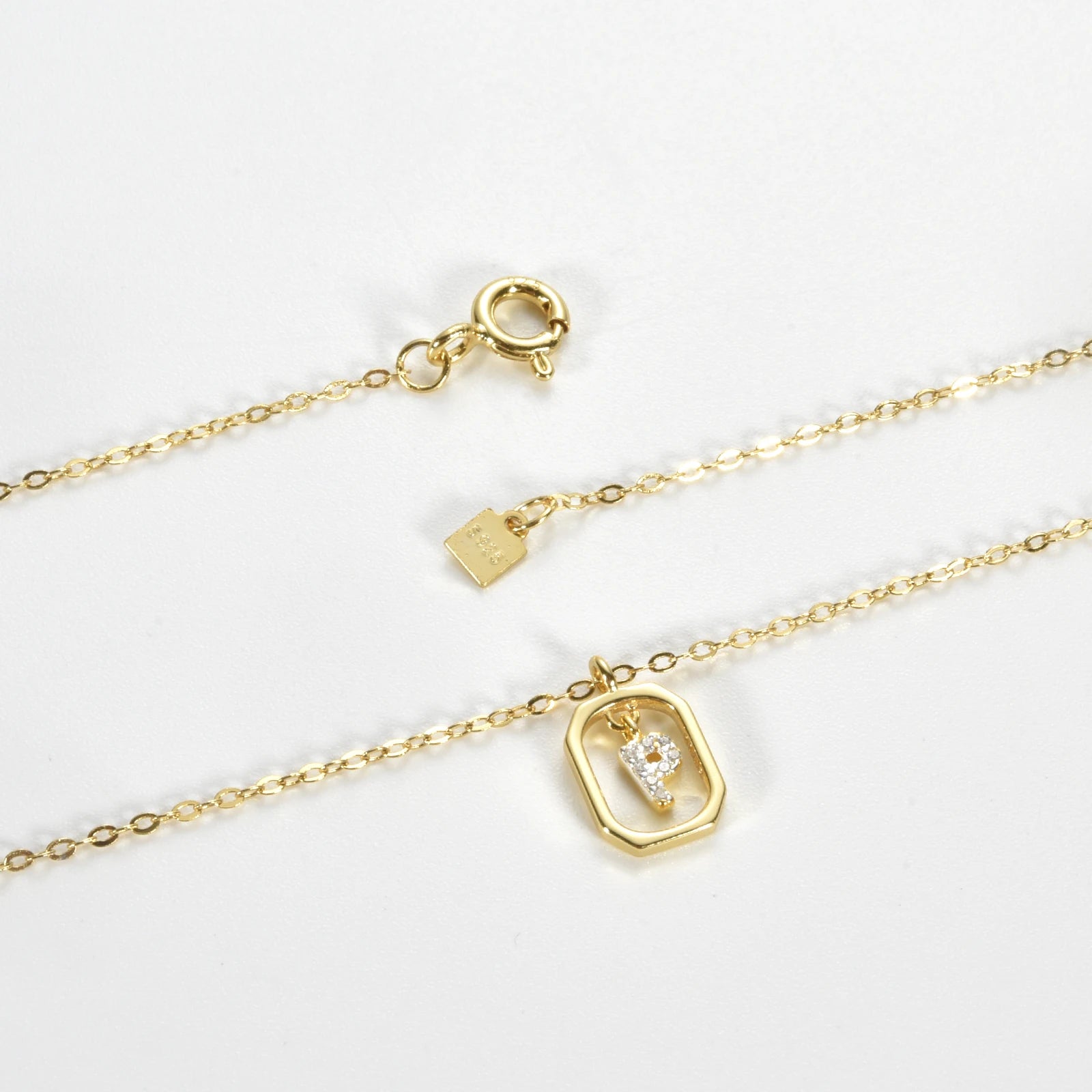 Personalized Initial Sterling Silver Pendant Necklace - Necklaces
