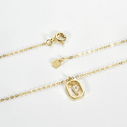Personalized Initial Sterling Silver Pendant Necklace - Necklaces