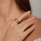 Exquisite 925 Sterling Silver Heart Rings For Women Romantic Statement Jewelry