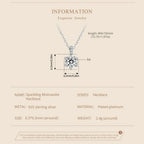 Glamorous Gem 1ct Moissanite Sterling Silver Pendant Necklace Necklaces