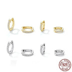 14K Gold Plated 925 Sterling Silver Cubic Zirconia Cuff Earrings Trendy and Chic