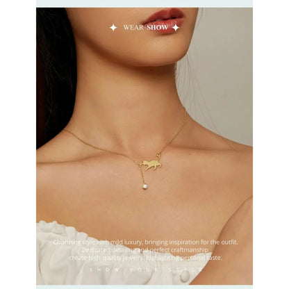 Breathtaking 925 Sterling Silver Cat Necklace | Elegant Pendant Collarbone jewellery SCN232 in 3 Colors - Necklaces