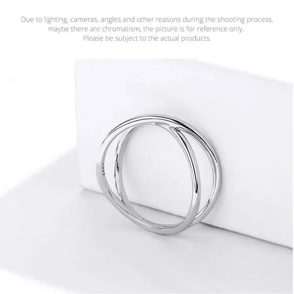 Breathtaking 14K Gold Plated X Ring - Elegant Minimalist 925 Sterling Silver Cross for Women - Promise jewellery SCR543