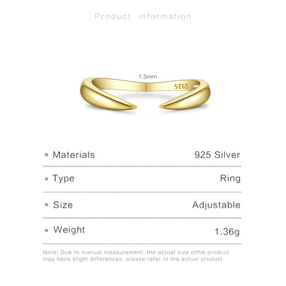 Versatile Sterling Silver Adjustable Ring - Rings