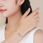 Protective Sterling Silver Lobster Clasp Blue Evil Eye Charm Bracelet Bracelets