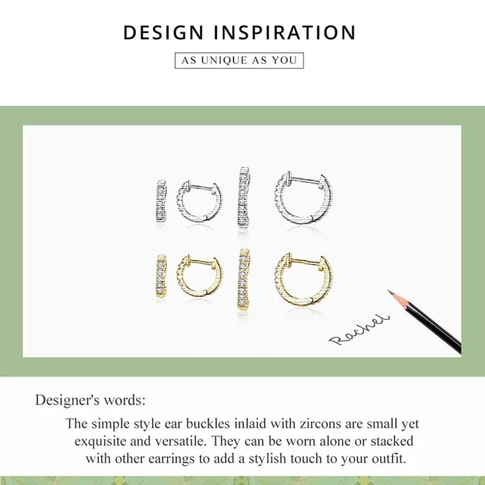 Stunning 925 Sterling Silver Small Hoop Earrings - Chic and Timeless