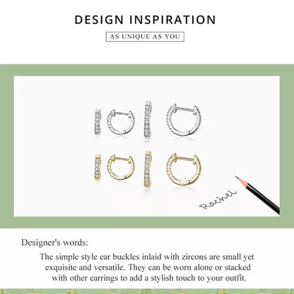 Stunning 925 Sterling Silver Small Hoop Earrings - Chic and Timeless