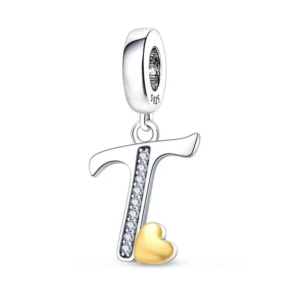 Spell It Out with Style: Alphabet Charms for Bracelets (925 Silver) - T