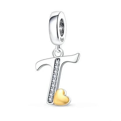Spell It Out with Style: Alphabet Charms for Bracelets (925 Silver) - T