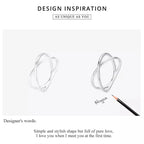 Breathtaking 14K Gold Plated X Ring Elegant Minimalist 925 Sterling Silver Cross For Women Promise Jewelry Scr543 Rings