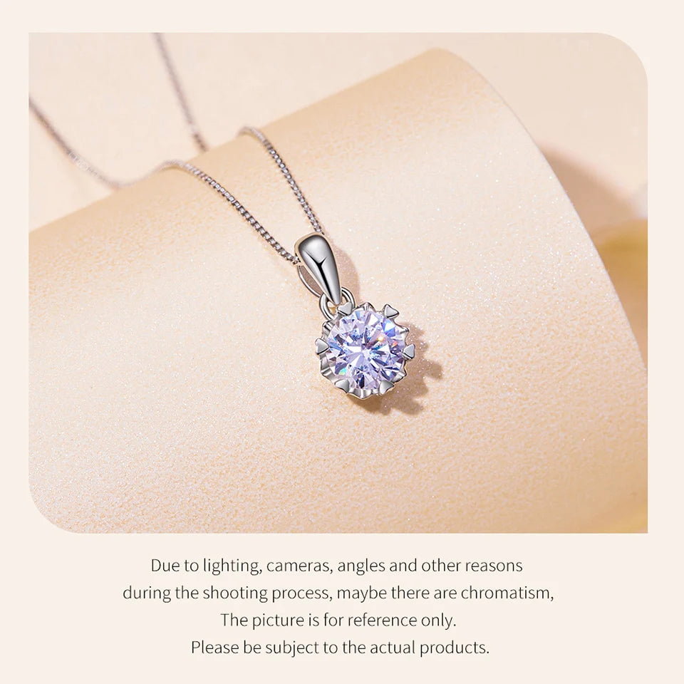 Stellar Shine 1ct Moissanite Sterling Silver Pendant Necklace - Necklaces