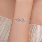 925 Sterling Silver Clear 5A Crystal Collection Family Heart Cross Charm Beads For Bracelet & Necklace Pendant Charms