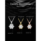 Stunning 1 Carat Moissanite Pendant Necklace | 925 Sterling Silver | Wedding & Bridal Fine Jewelry Necklaces