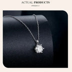 Stunning 1 Carat Moissanite Pendant Necklace | 925 Sterling Silver | Wedding & Bridal Fine Jewelry Necklaces