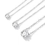 Gorgeous Shiny Choker 925 Sterling Silver Geometric Cut Zircon Pendant Necklace Necklaces