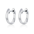 Genuine Sterling Silver Hoop Earrings Elegant Rose Gold Color Women’s Fashion jewelry SCE808