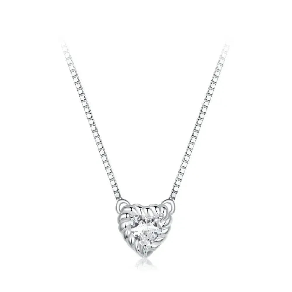 Make Her Heart Sparkle with Love: Stunning Moissanite Necklace - Necklaces