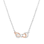 Endless Love Sterling Silver Infinity Bow Pendant Necklace Necklaces