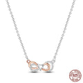 Endless Love Sterling Silver Infinity Bow Pendant Necklace Necklaces