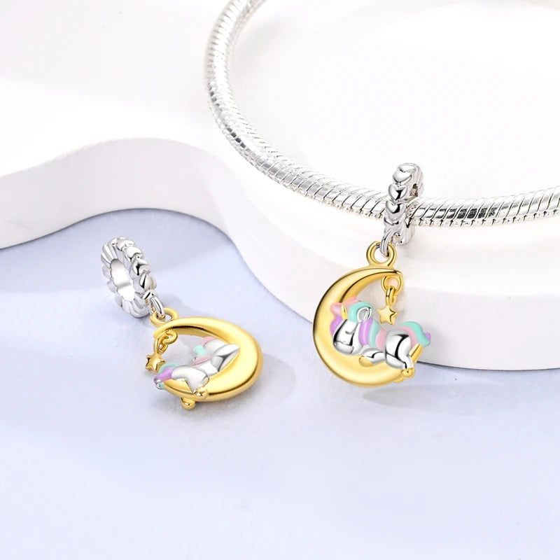 Dreamy Unicorn Sterling Silver Charm - Charms