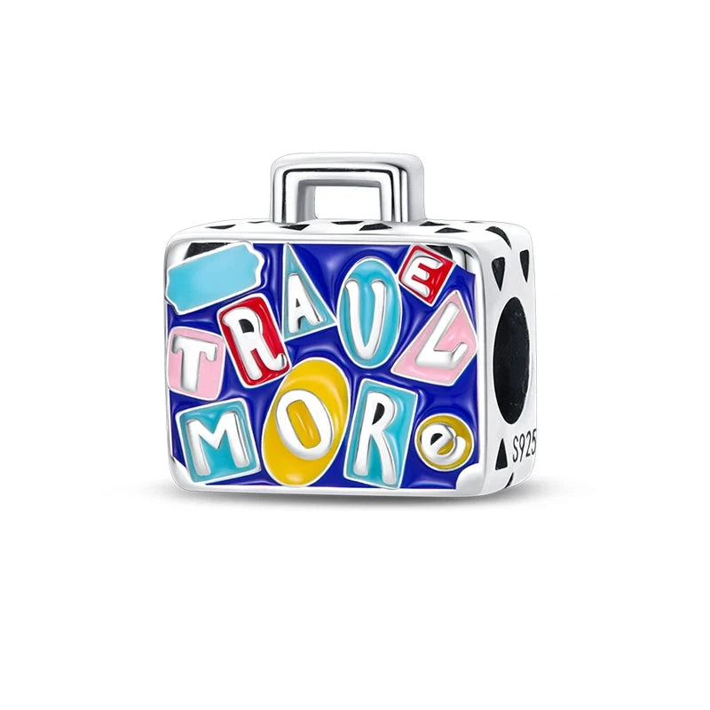Globetrotter’s Dream Sterling Silver Suitcase Charm - Charms