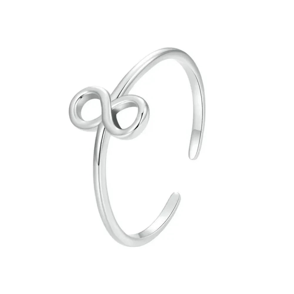 Simple Elegance: Sterling Silver Infinity Ring For Women Rings