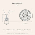 Petal Perfection 1ct Moissanite Sterling Silver Pendant Necklace Necklaces