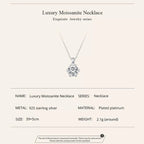 Stunning 1 Carat Moissanite Pendant Necklace | 925 Sterling Silver | Wedding & Bridal Fine Jewelry Necklaces