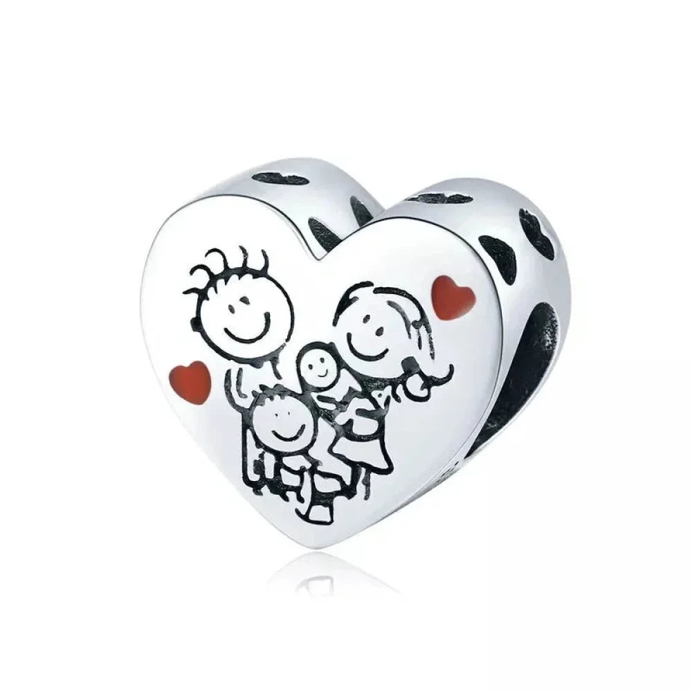 925 Sterling Silver Maternal Love Charm DIY - Touching Baby Feet Pendant for Bracelet - Bsc237 - Charms