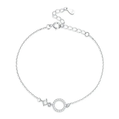 Chic 925 Sterling Silver Simple Ring Bracelet - Fine jewellery for Women Ideal Wedding Gift - Bracelets