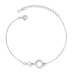Chic 925 Sterling Silver Simple Ring Bracelet Fine Jewelry For Women Ideal Wedding Gift Bracelets