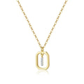 Personalized Initial Sterling Silver Pendant Necklace Gold I Necklaces