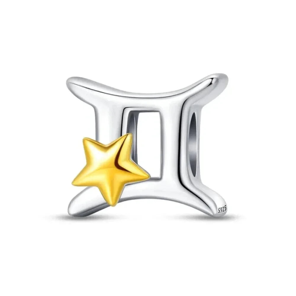 Delicate 925 Silver Zodiac Charm: Personalize Your Bracelet with your Constellation - Gemini - Charms