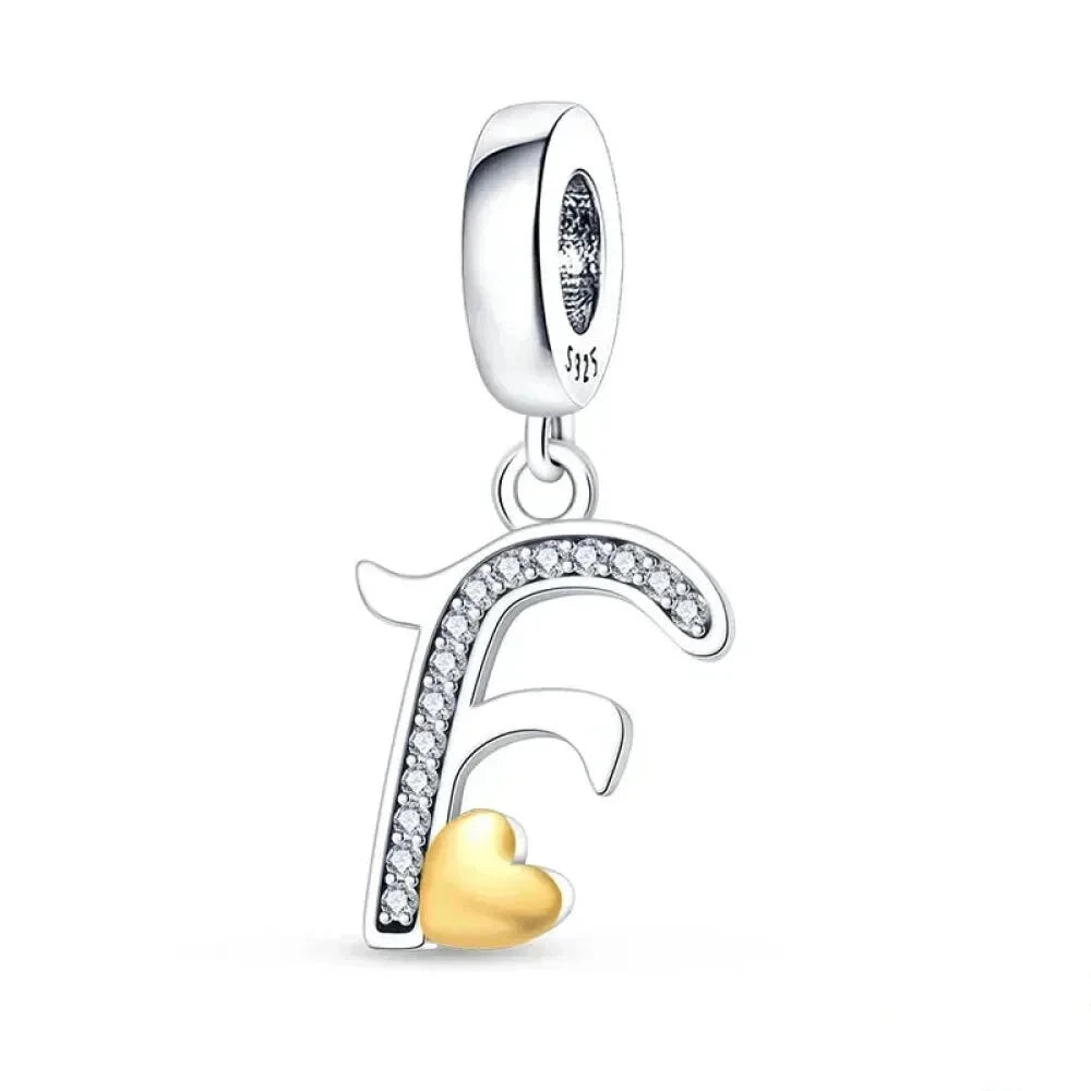 Spell It Out with Style: Alphabet Charms for Bracelets (925 Silver) - F