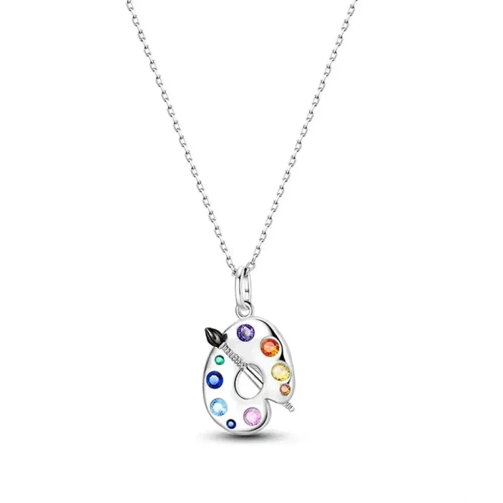 Radiate Timeless Elegance: Round CZ Pendant Necklace (925 Sterling Silver) - Kjn014 - Necklaces