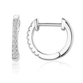 14K Gold Plated 925 Sterling Silver Cubic Zirconia Cuff Earrings Trendy and Chic Sce498 A / 8 Mm
