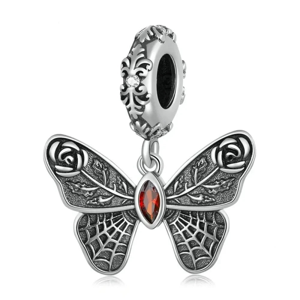 Vintage Butterfly Charm - Sterling Silver Pendant for Bracelets & DIY jewellery - Charms