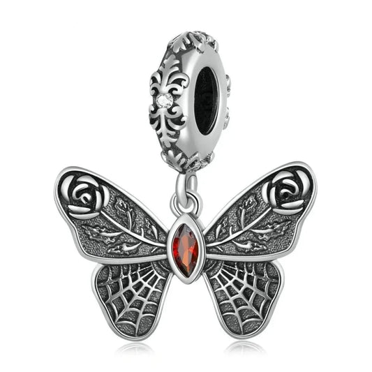 Vintage Butterfly Charm - Sterling Silver Pendant for Bracelets & DIY jewellery - Charms