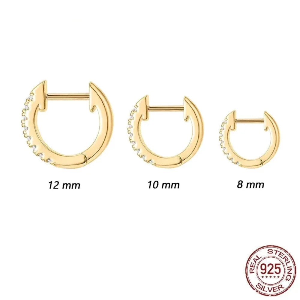 Stunning 925 Sterling Silver Small Hoop Earrings - Chic and Timeless
