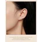 Radiant Moissanite Stud Earrings | D Color Round Cut 925 Silver Gold Plated